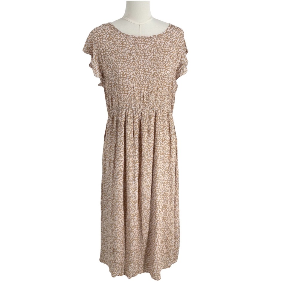 Ripe Womens Maternity Midi Dress Medium Smocked Bodice Lightweight Feminine Boho